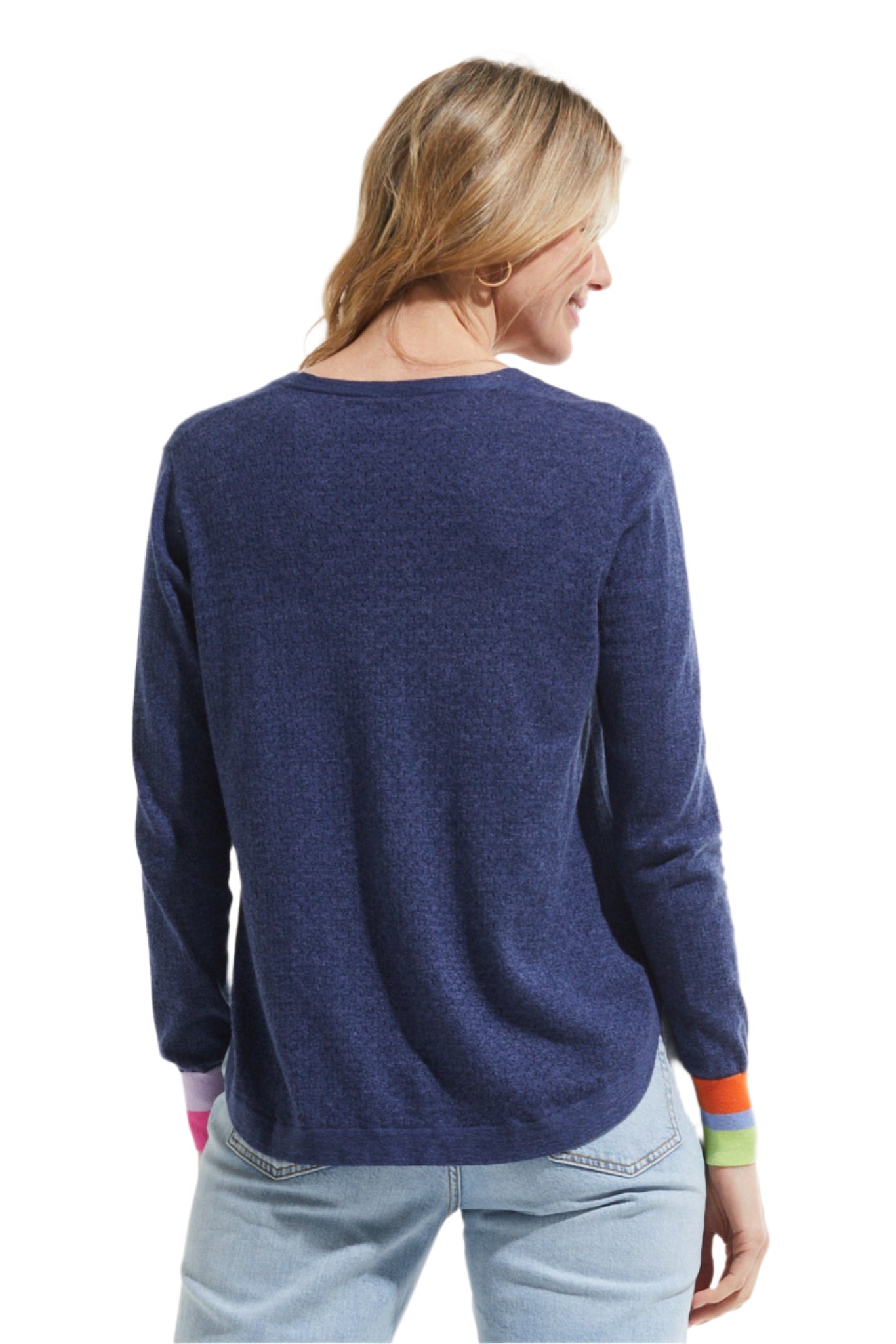 Pocket Detail Sweater – Denim Back – Ella Where She Shops