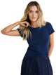 Pointelle Rib Georgia Tee ink ella where she shops