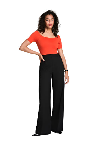 Ponte Wide Leg Pant – Front – Ella Where She Shops