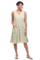 Poppie Dress – Green Houndstooth Front – Ella Where She Shops