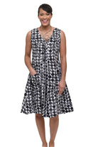 Poppie Dress – White Marbles Front – Ella Where She Shops