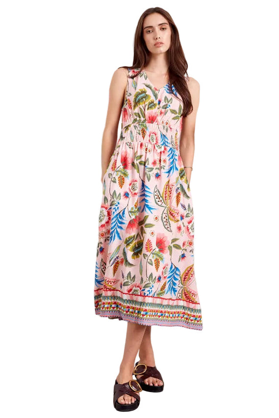 Printed Viscose Dress gardenia ella where she shops