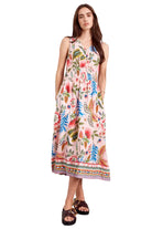 Printed Viscose Dress gardenia ella where she shops