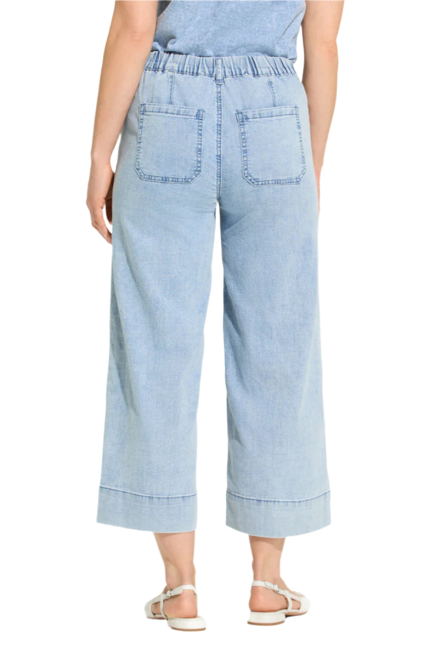 Pull-On Wide Crop Trouser – Back – Ella Where She Shops