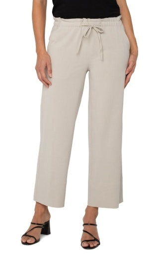 Pull-on Tie Waist Wide Leg Ankle Ella where she shops