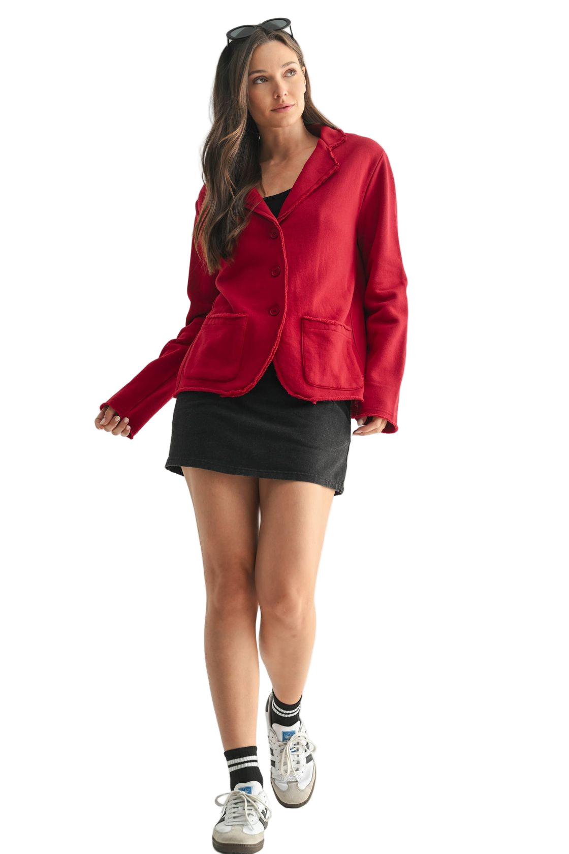 Raw Edge Revival Blazer – Front – Ella Where She Shops