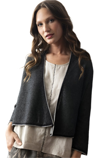 Reversable Mesh Stitch Cardigan - Ella Where She Shops