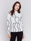 Reversible Jacquard Mock Neck Sweater