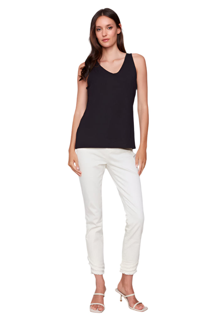 Reversible Bamboo Cami - Black Front - Ella Where She Shops