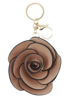 Rose Floral Keychain – Gold – Ella Where She Shops