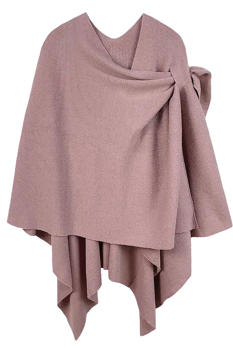 Ruana With Shoulder Strap Dark Pink ella where she shops