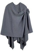 Ruana With Shoulder Strap charcoal ella where she shops