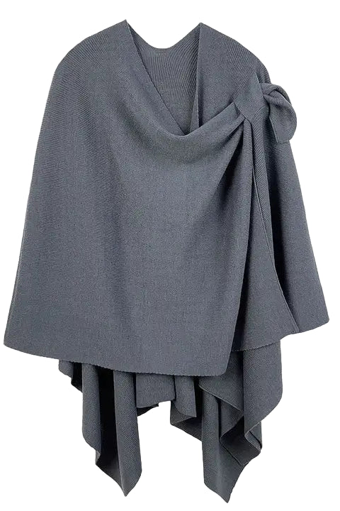 Ruana With Shoulder Strap charcoal ella where she shops