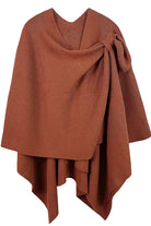 Ruana With Shoulder Strap rust ella where she shops