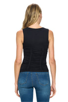 Ruched Seamless 3 Panel Top - Black Back - Ella Where She Shops