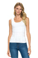 Ruched Seamless 3 Panel Top - White - Ella Where She Shops