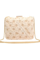 Samantha Floral Straw Clutch/Evening Bag – Front – Ella Where She Shops
