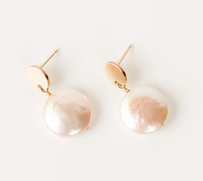 Coin Pearl Earrings