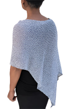 Sheer Knit Poncho/Shawl – Back – Ella Where She Shops
