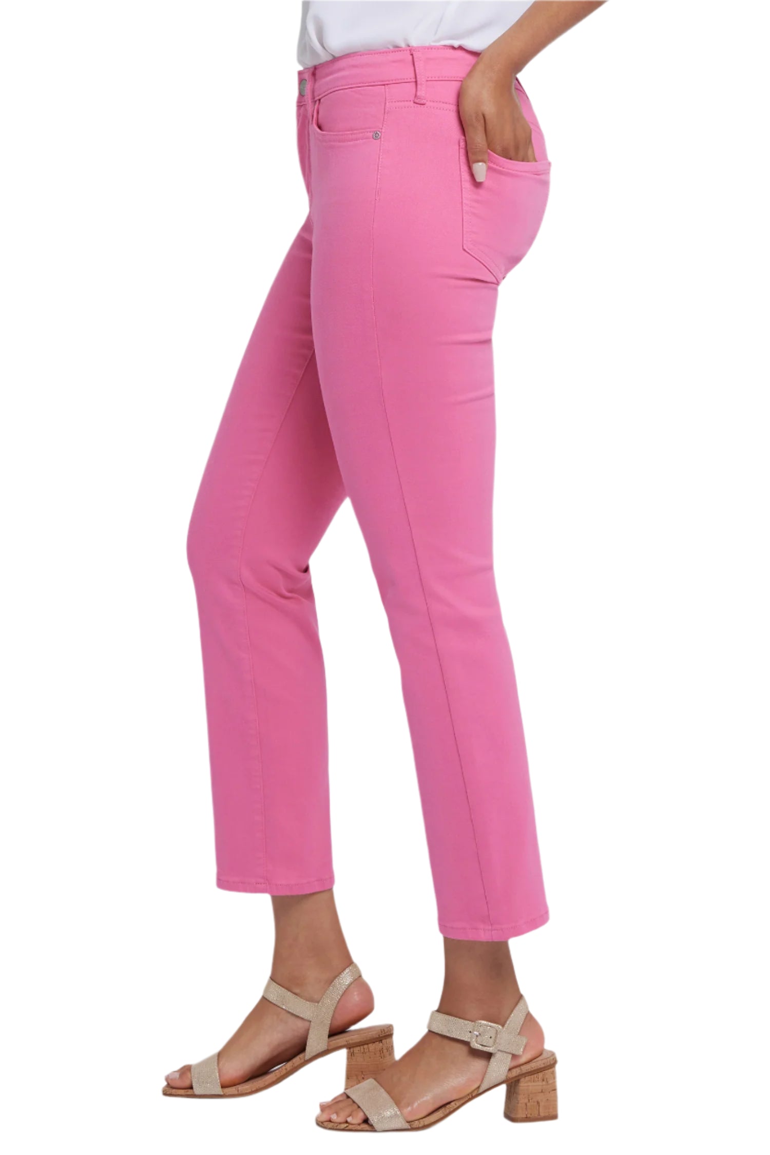 Sheri Slim Ankle Jeans Pink Ella where she shops