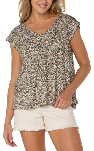 Short sleeve dolman tie back knit top Ella where she shops