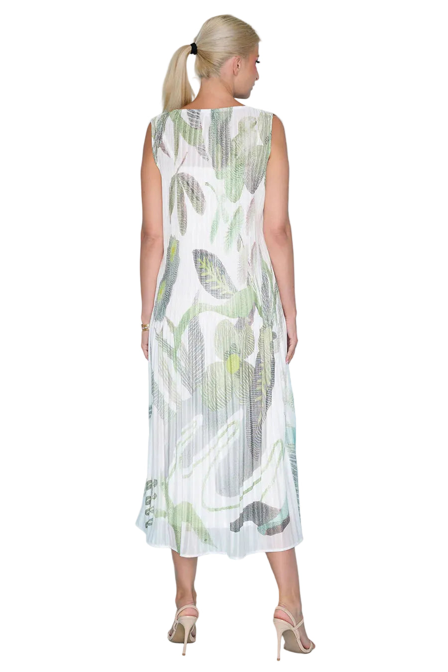 Sleeveless Pleated Long Dress  ella where she shops
