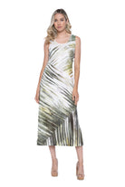 Sleeveless Printed Dress – Front – Ella Where She Shops
