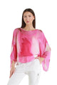 Sofita Abstract Cropped Silk Kaftan Fuchsia Ella Where She Shops