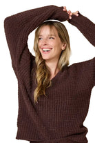 Softies Marshmallow Waffle V-neck Lounge Set ella where she shops