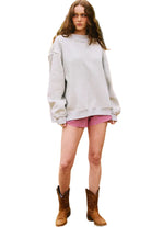 Solid Reversible Mock Neck Sweatshirt ella where she shops