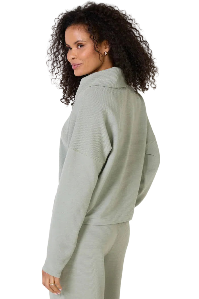 Spanx AirEssentials French Rib Half Zip | Ribbed Pullover – Ella