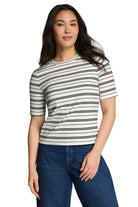 Spanx® Ribbed Knit Crewneck Tee ella where she shops
