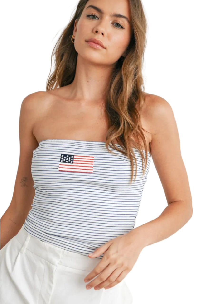 Stars And Stripes Tube Top Ella Where She Shops