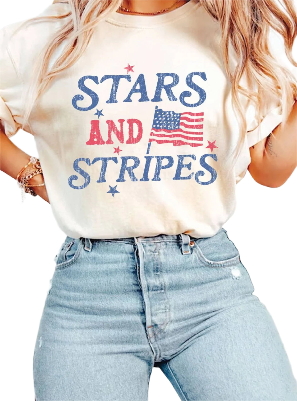 Stars and Stripes America Flag Tee Ella where she shops