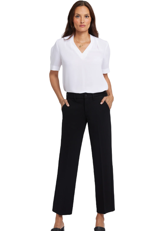 Straight Leg Trouser - Black - Ella Where She Shops