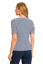 Stripe Appliqué Top – Navy/White – Back – Ella Where She Shops