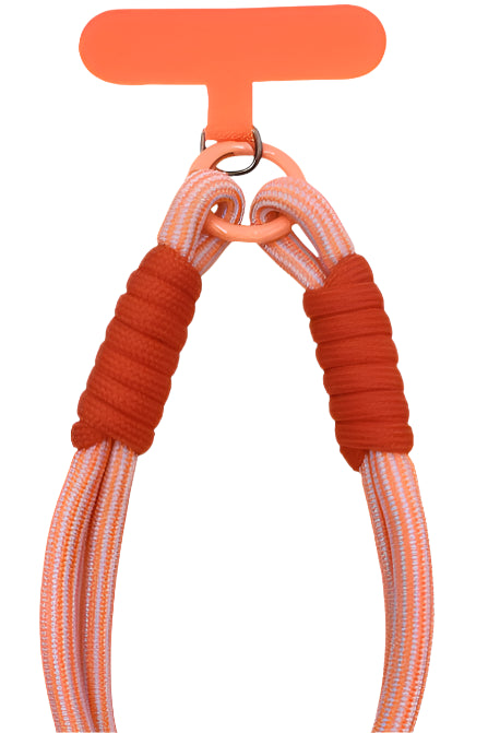 Stripe Rope Keychain/Bag Charm/Phone Lanyard – Orange – Ella Where She Shops