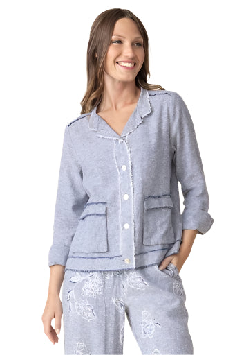 Summer Breeze Fringe Jacket Front - Ella Where She Shops
