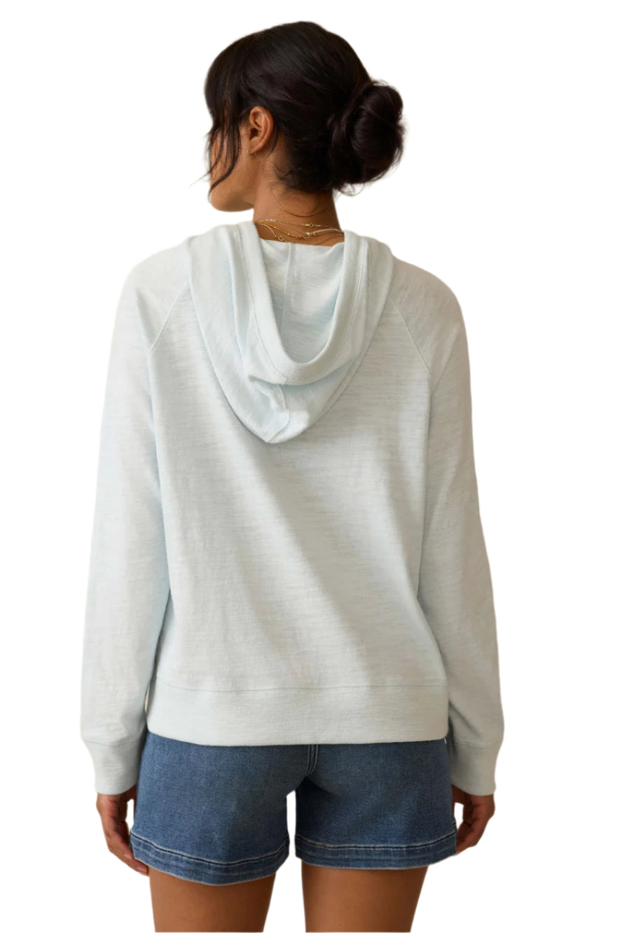 Sunwashed Slub Hoodie Sky Back - Ella Where She Shops
