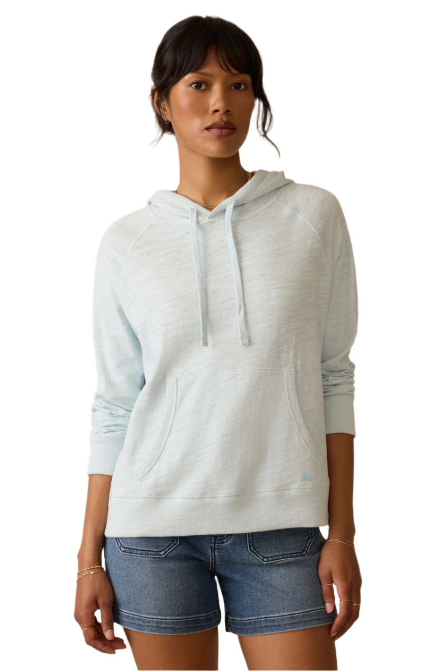 Sunwashed Slub Hoodie Sky Front - Ella Where She Shops