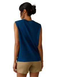 Sunwashed Slub Muscle Tank Back- Ella Where She Shops