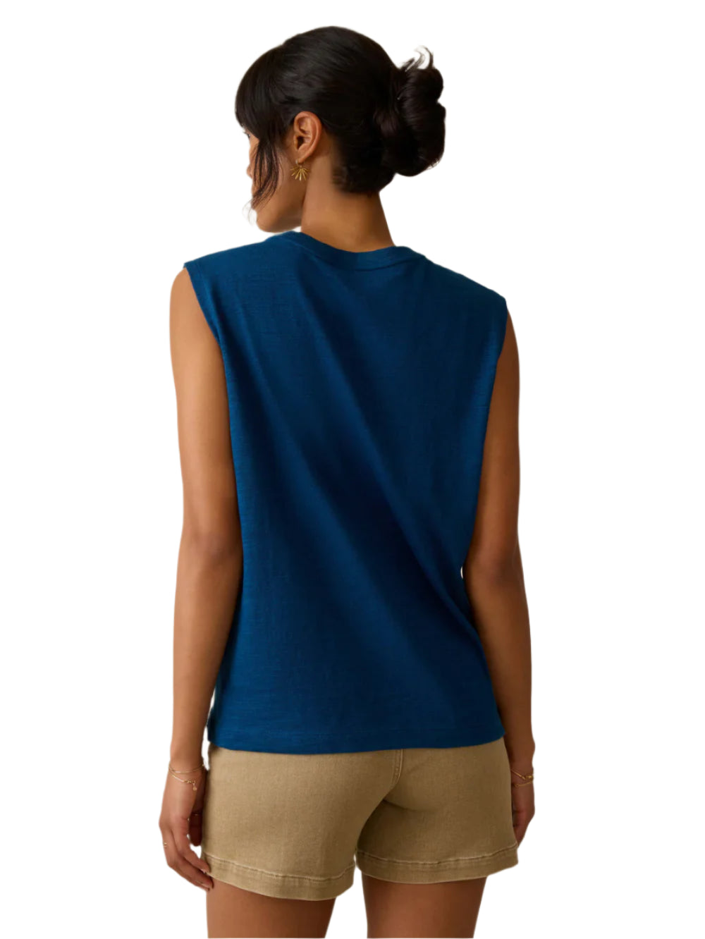 Sunwashed Slub Muscle Tank Back- Ella Where She Shops