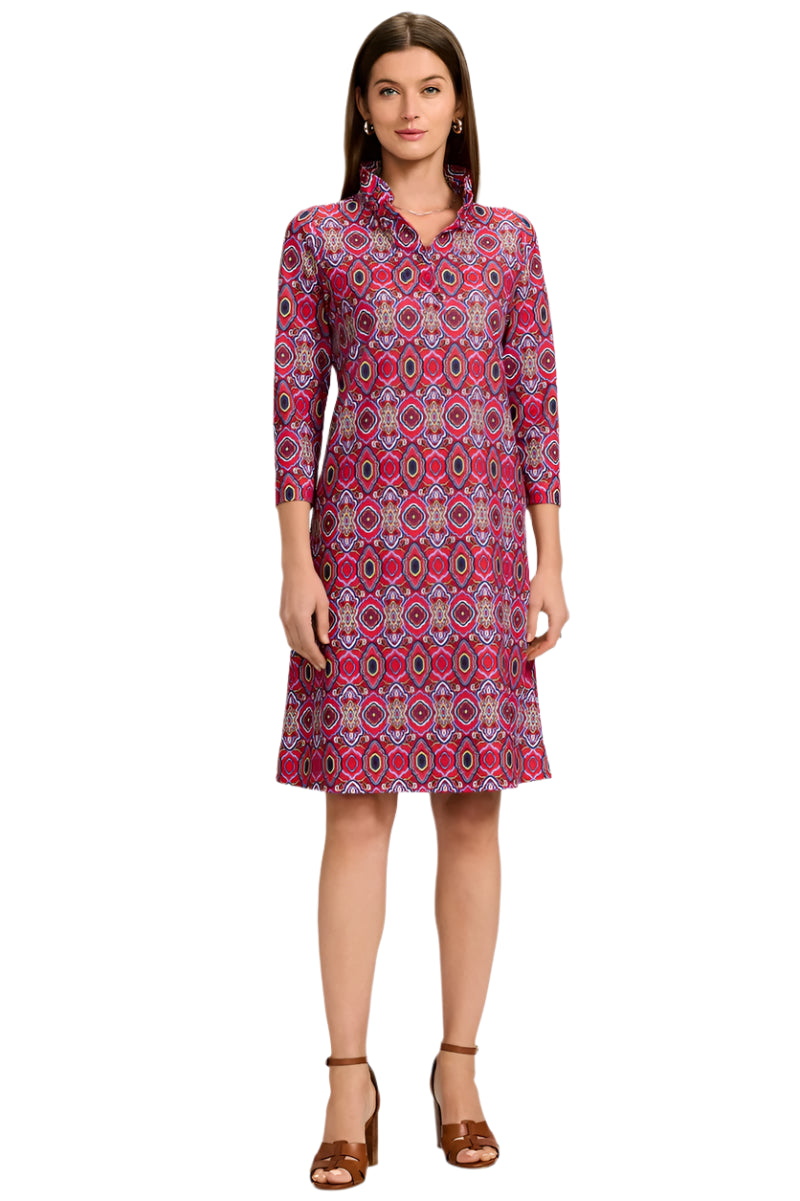 Tammy Ruffle-Neck Knit Dress – Front – Ella Where She Shops