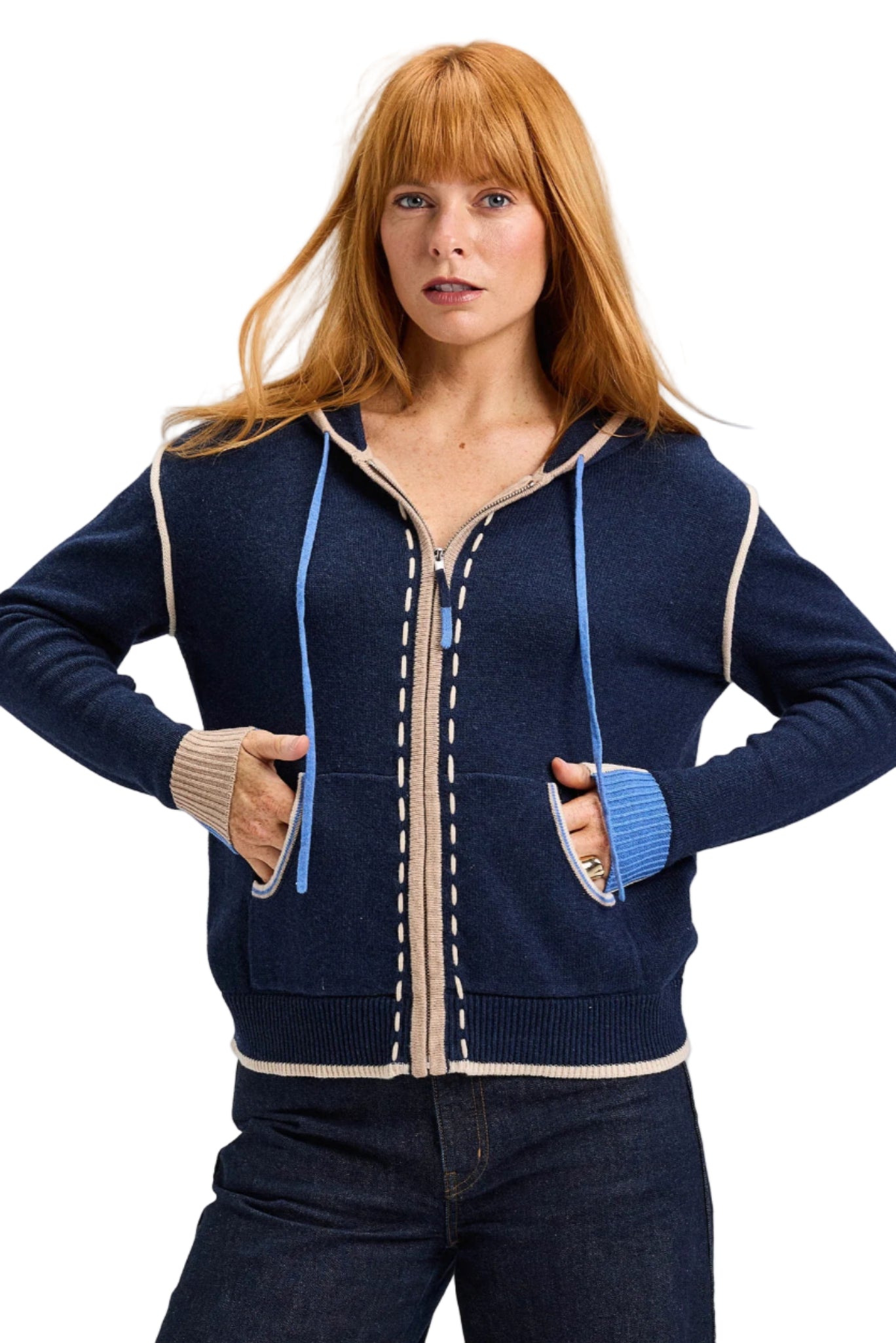 Threaded Hoodie – Front – Ella Where She Shops