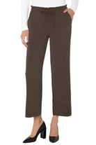 Tie Waist Ankle Wide Leg Pants – Front – Ella Where She Shops