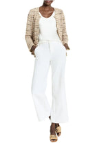 Tonal Mix Knit Jacket – On Model – Ella Where She Shops