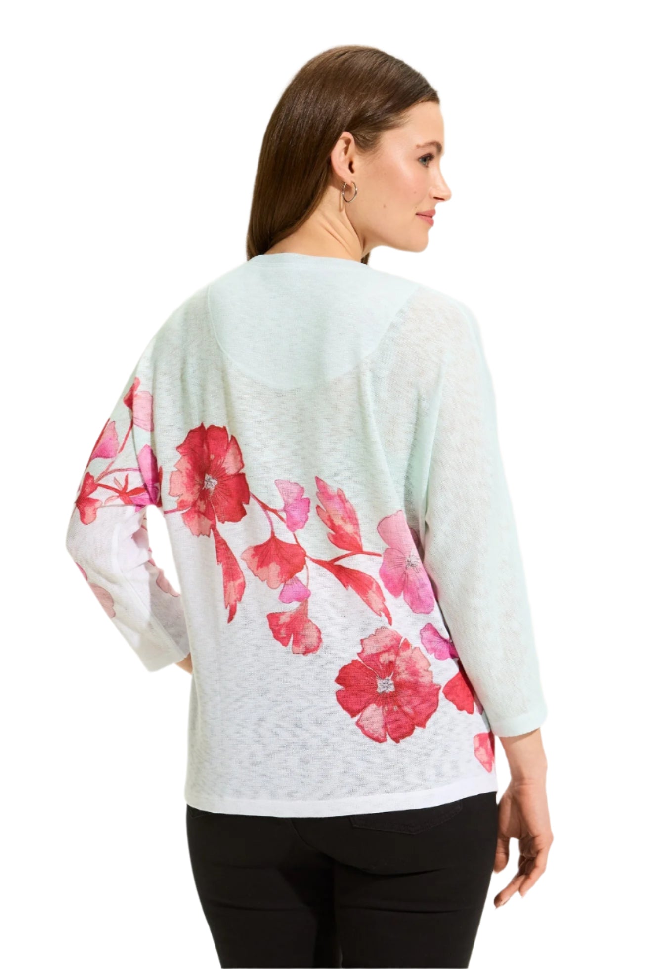 Two Tone Scoop Neck Top – Back – Ella Where She Shops