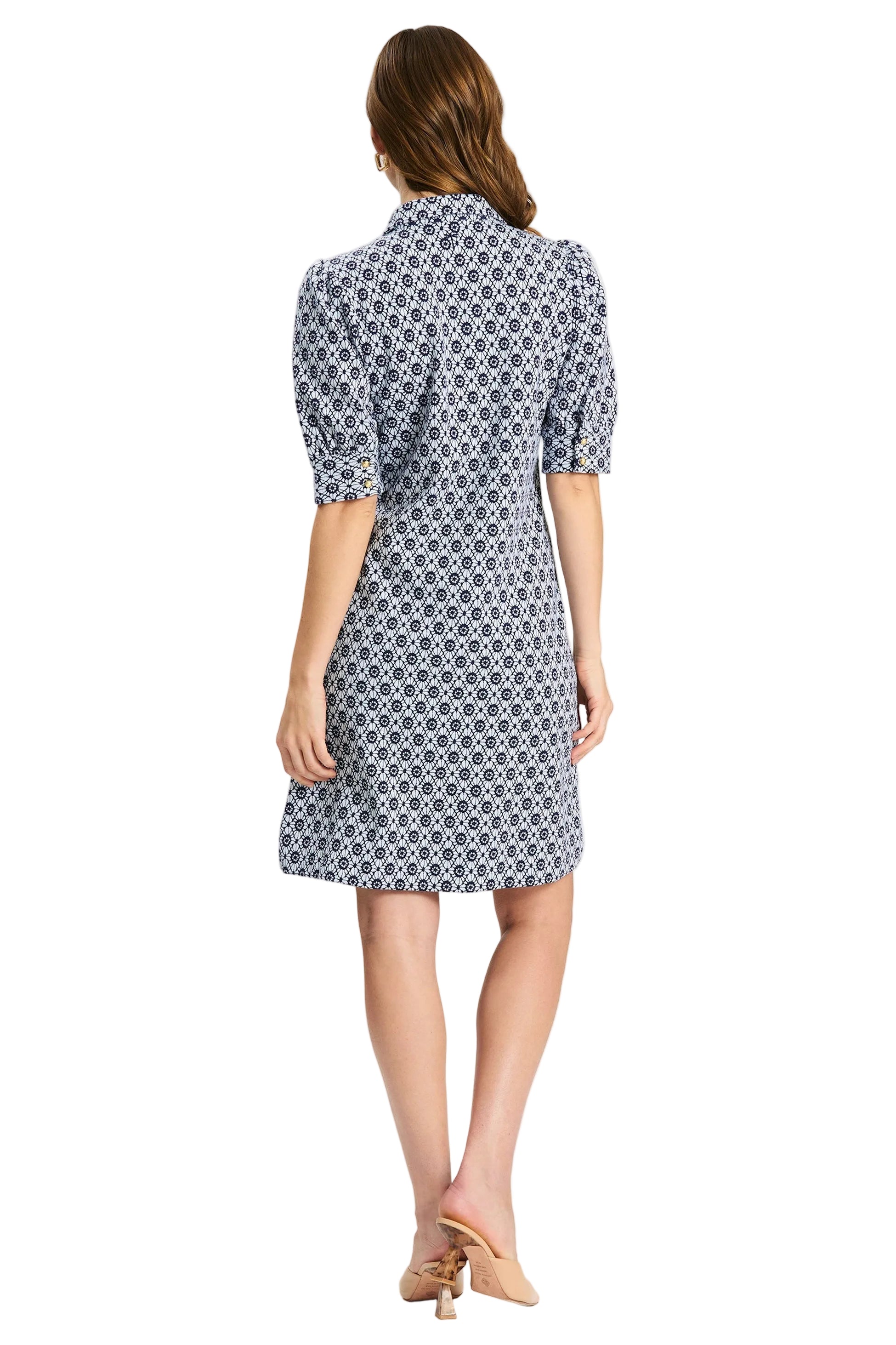 Tyler Böe Alicia Knit Dress blue white stain glass ella where she shops