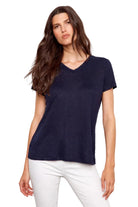 V-neck Short Sleeve T-shirt ella where she shops