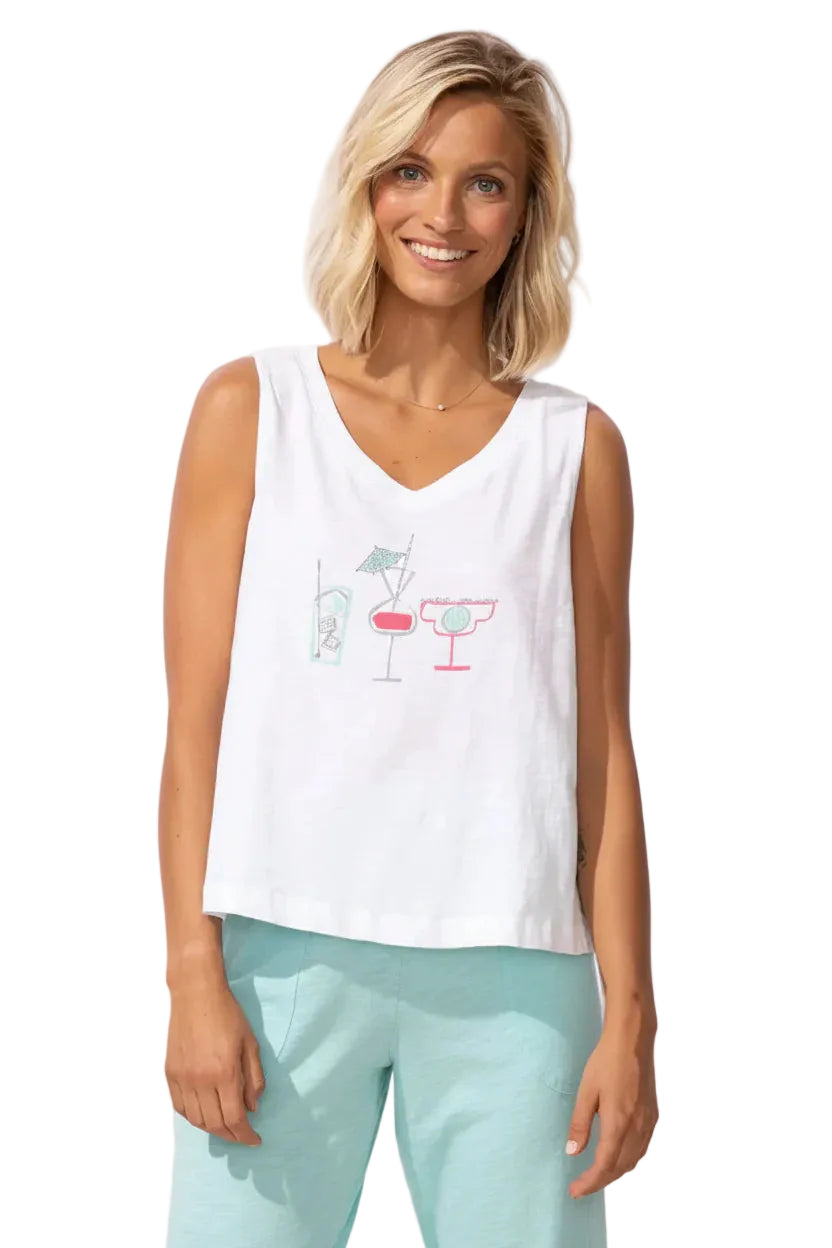 V-neck Tank Cotton ella where she shops